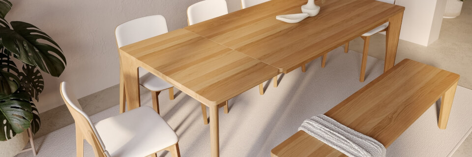 Jedálenský stôl SABI a lavica SABI