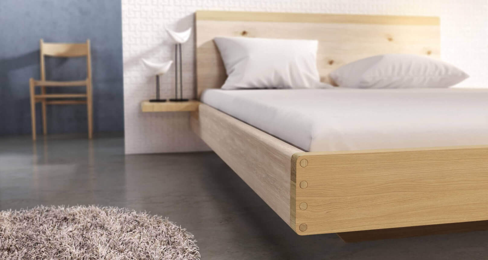 Postel AMANTA dvoulůžko s poličkami