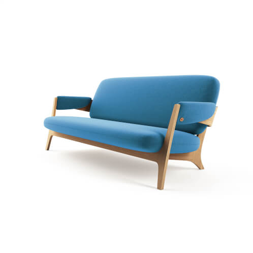 sofa CANDY 3 modrá