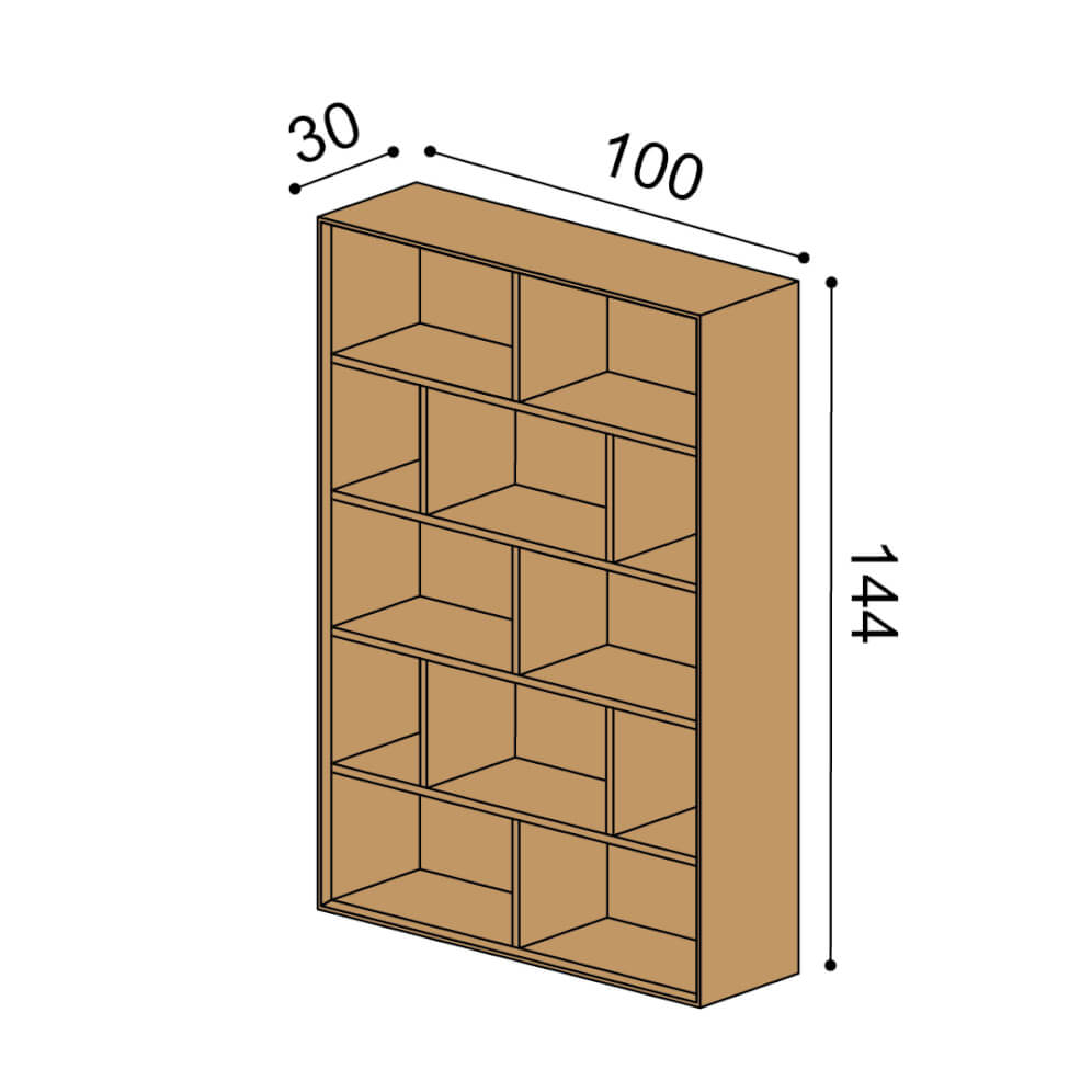 Knižnica LINE 100 perovka