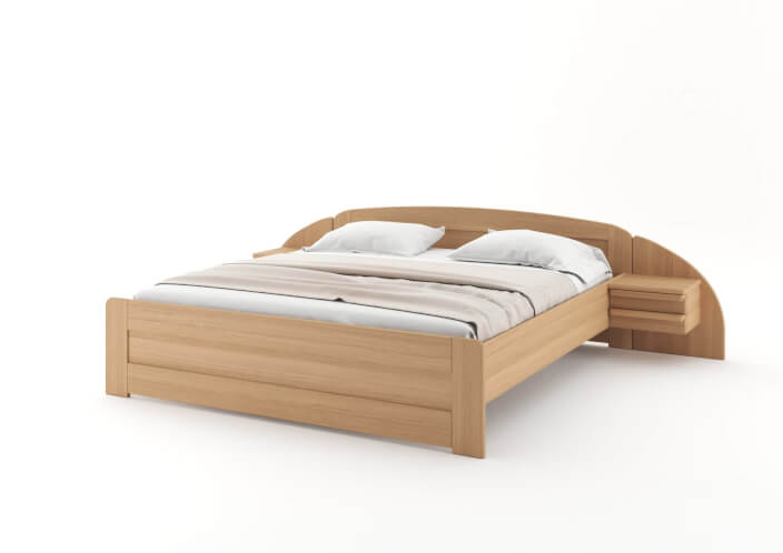 Bed PAVLA double bed with a straight headboard at the foot