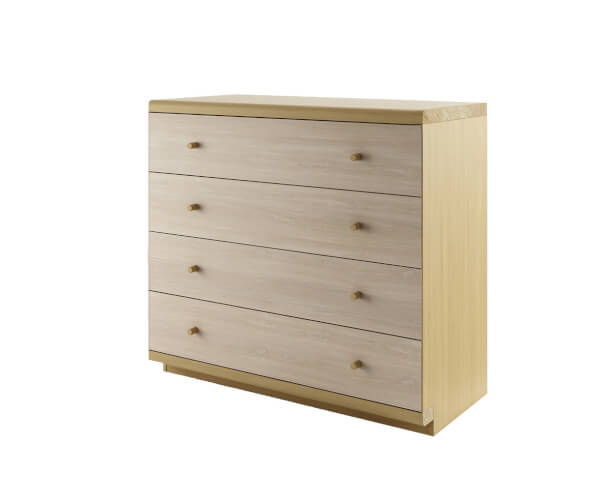 Chest of drawers AMANTA AM2Z4, NATUR/WHITE oil