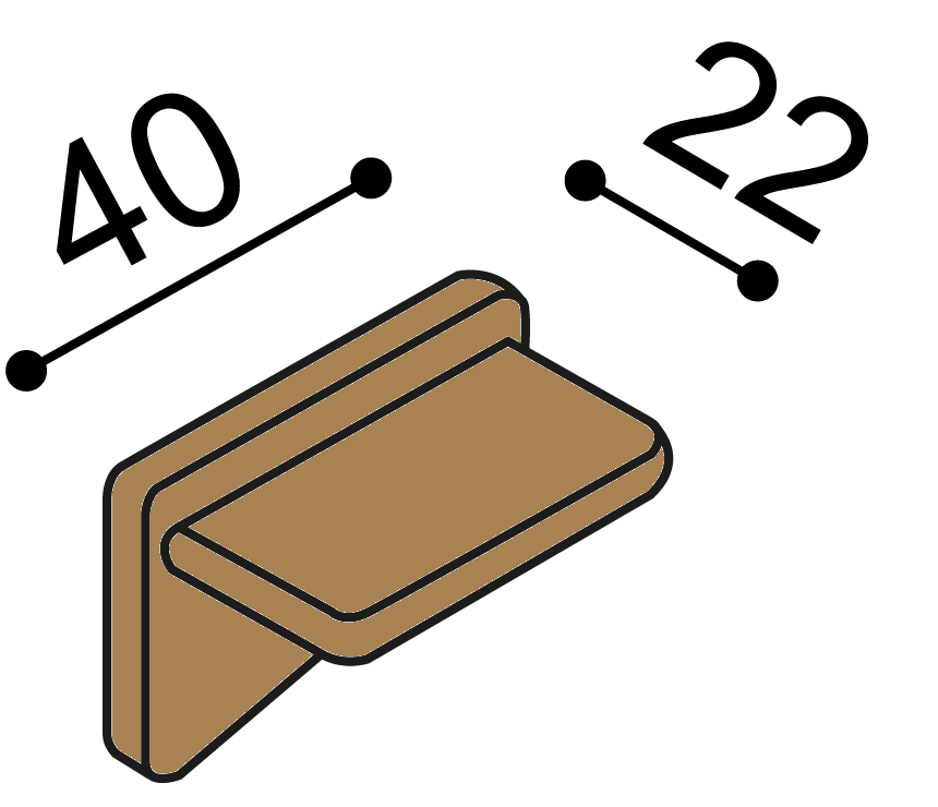 Polica REBEKA ľavá