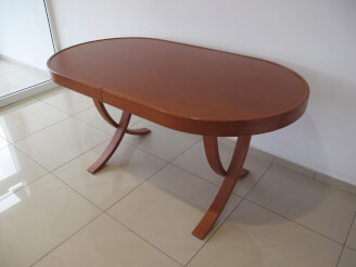 Stôl ABRAM oválný 86x160 moř. ČEREŠŇA