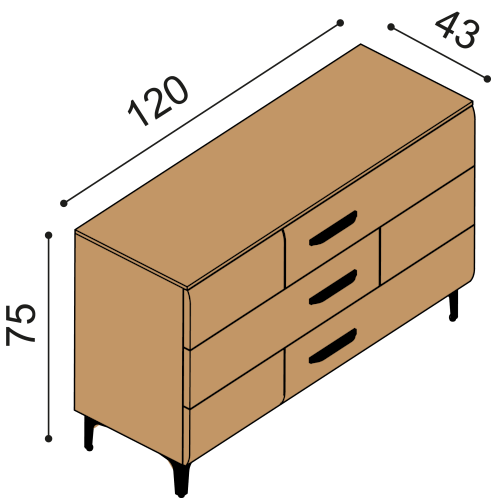 TEDA chest of drawers