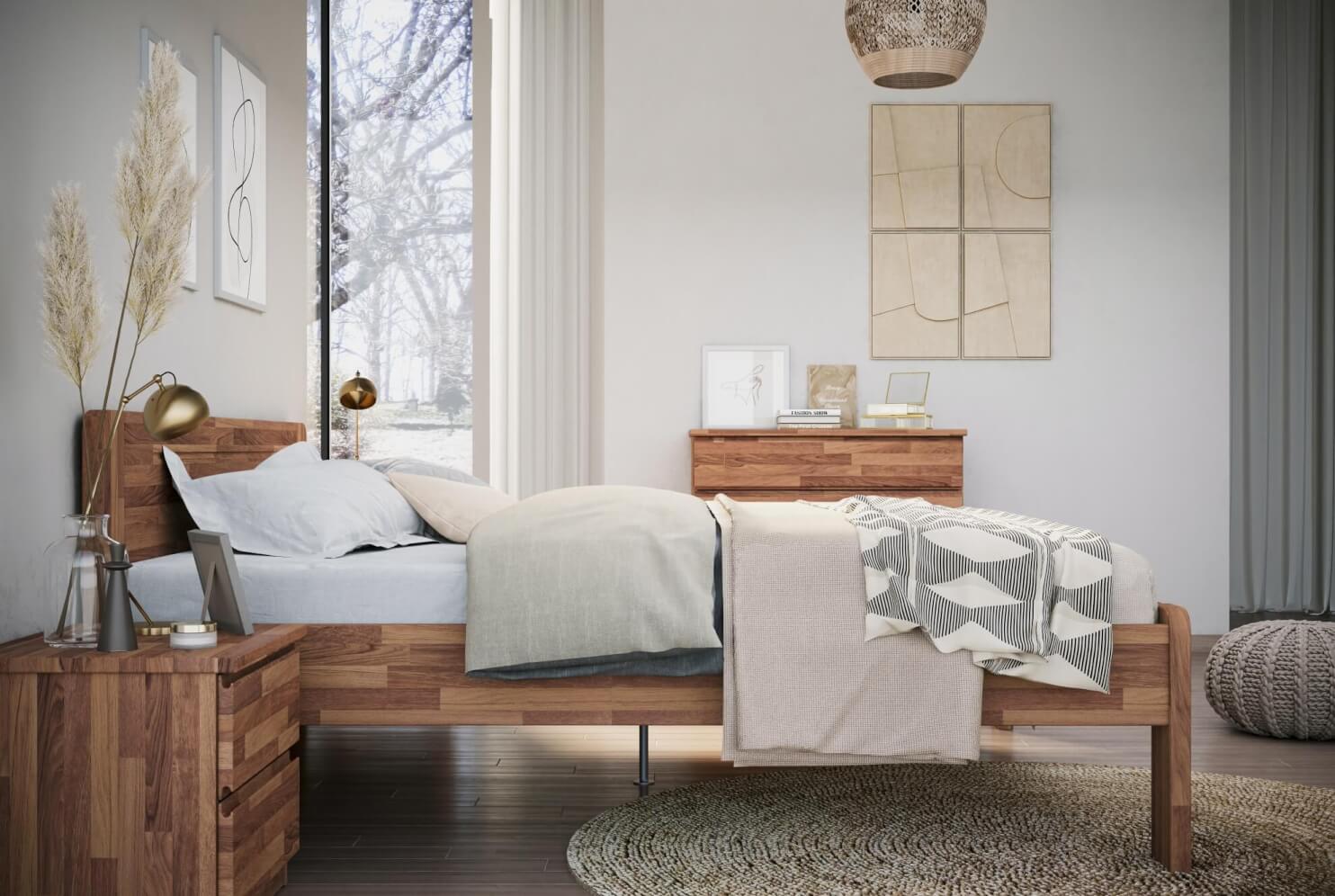 Bedroom RADITA, BEECH ZINC/ WALNUT oil