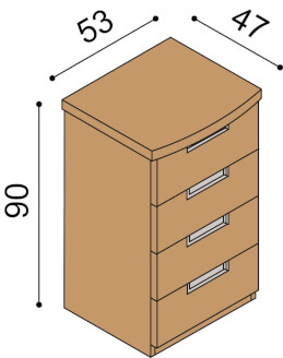 Chest of drawers GABRIELA G1Z4