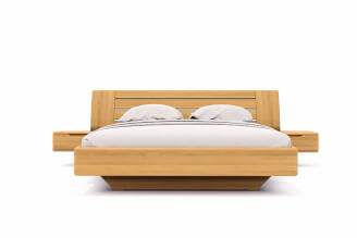 Schwebebett FLABO mit Kopfteil aus Holz