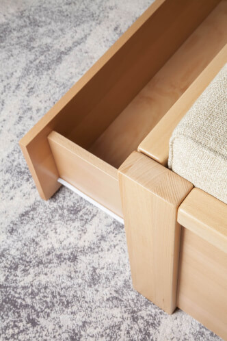 Detail of the DIANA bed drawer