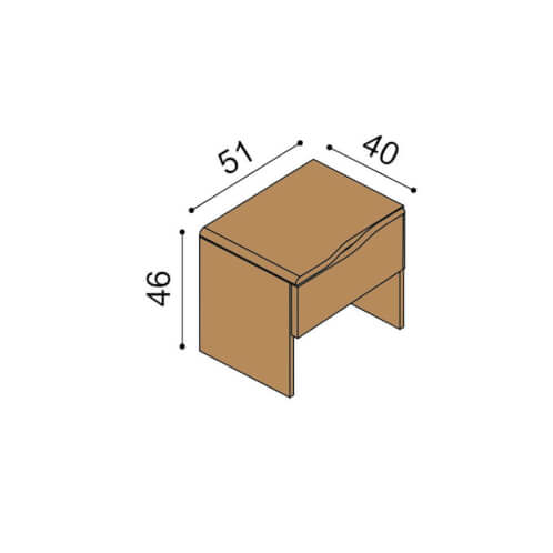 Dimensions of the bedside table