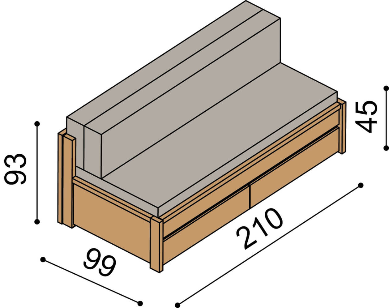 Posteľ DIANA rozkladacia