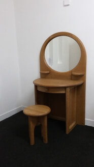 Toaletní stolek REBEKA + stolička REBEKA DUB/olej TOBACCO