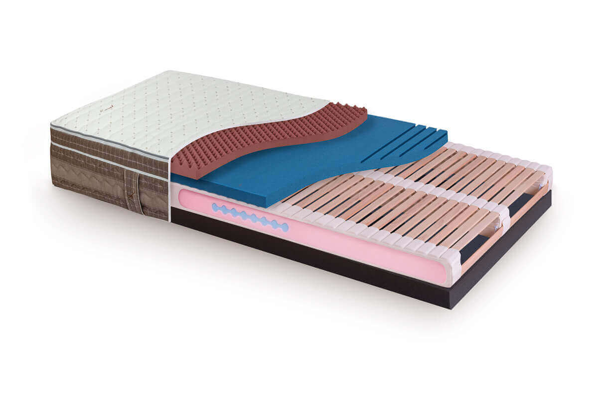 Matrace SÁRA Boxspring, výška 30 cm, podložka ERGOFLEX, roznášecí vrstva NAWAPUR, potah Morrison