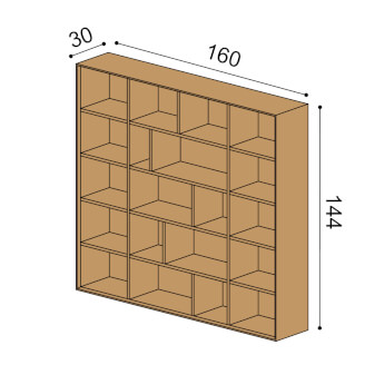 Knihovna LINE 160 perovka