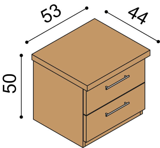 RÁCHEL drawer bedside table