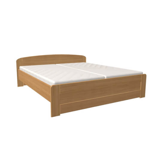 Bed PAVLA double bed with a straight headboard at the foot