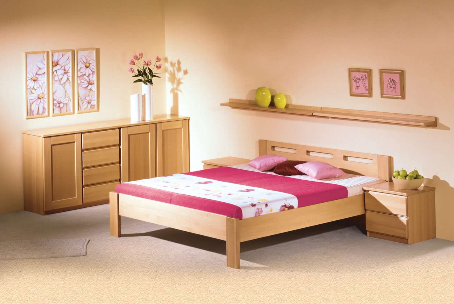 Posteľ DALILA dvojlôžko, čelo nízke