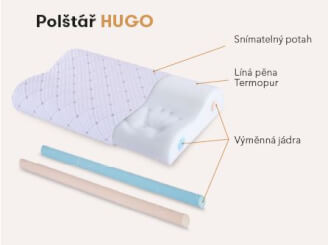 Popis polštář HUGO