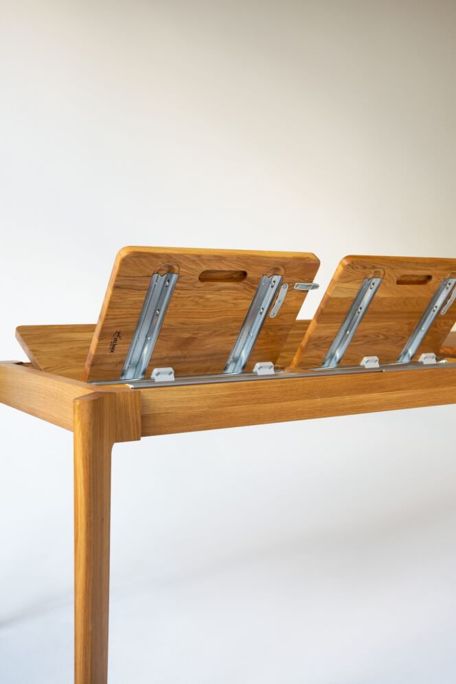 Folding table SABI 90x180 + 50 + 50 cm, OAK / oil HONEY