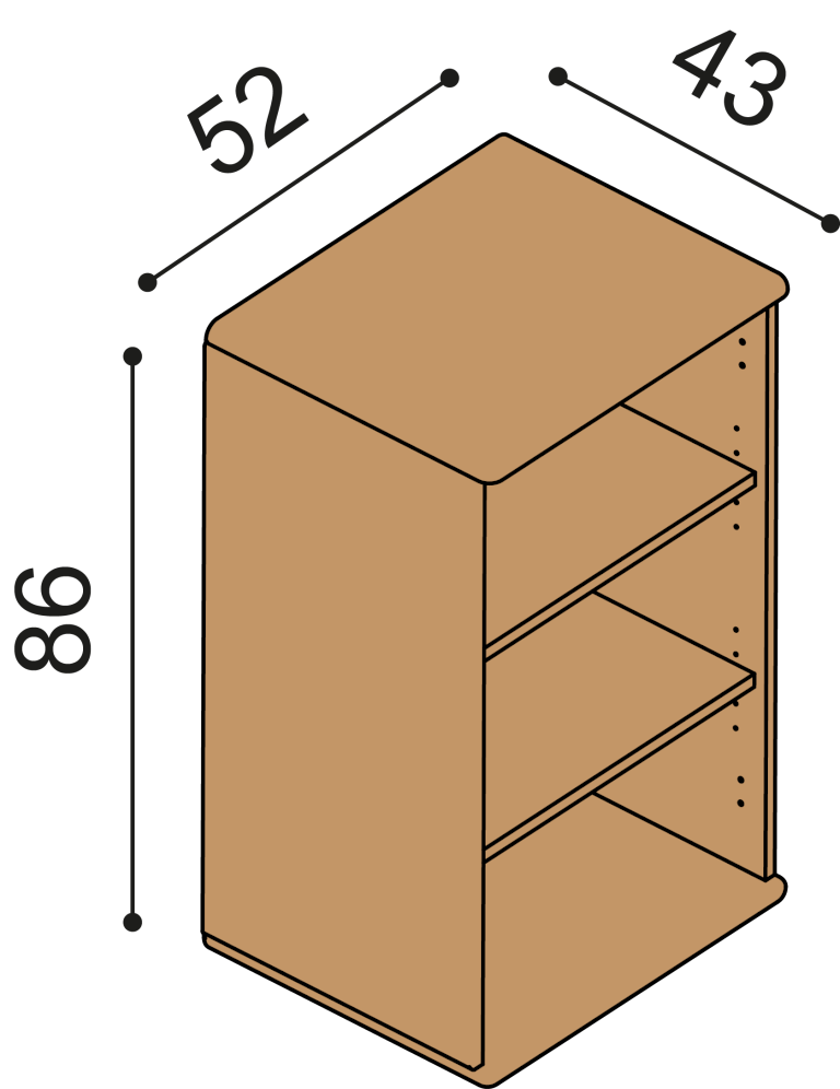 Komoda FLABO FL1/4 otevřená