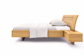 Schwebebett FLABO mit Kopfteil aus Holz