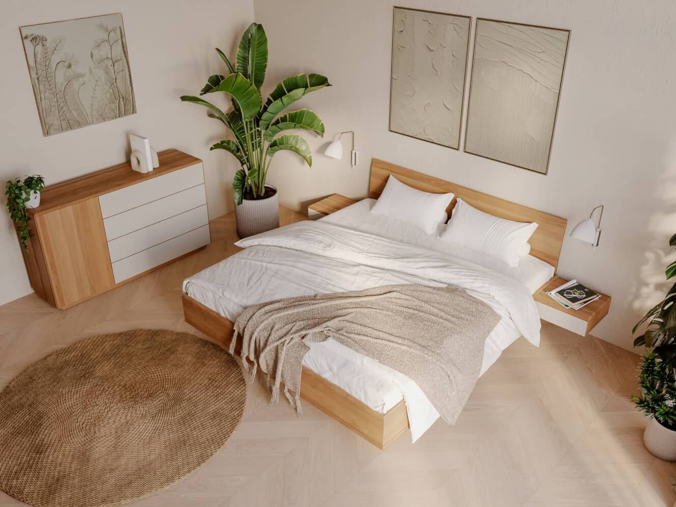 Posteľ AMI + komoda AMI 3DZ4