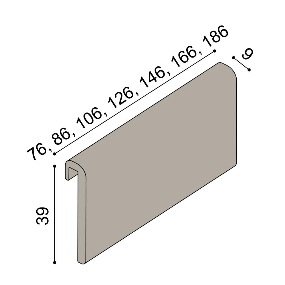 Čalúnená opierka LIMA rovná