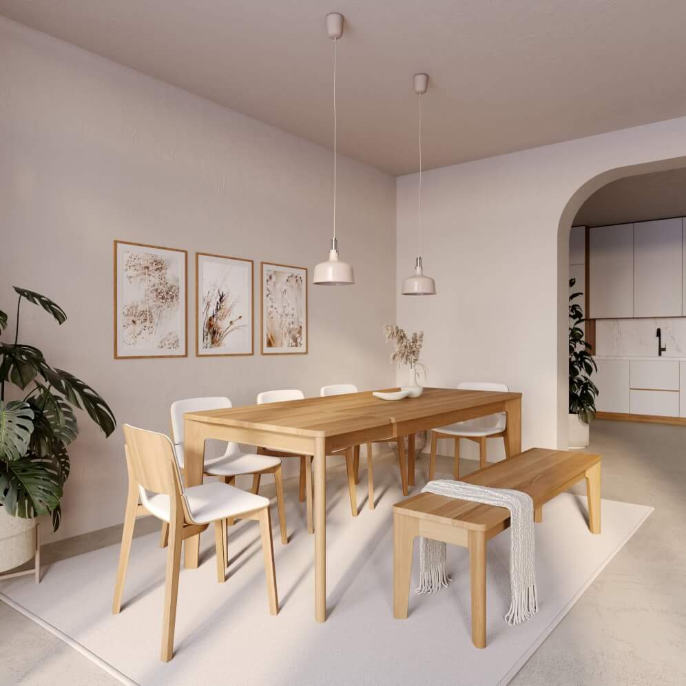 Jídelní stůl SABI 160x90 + 50 cm