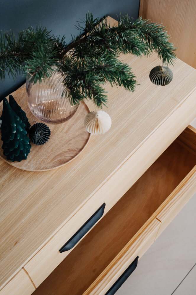 TEDA chest of drawers, ASH POLE/HONEY oil