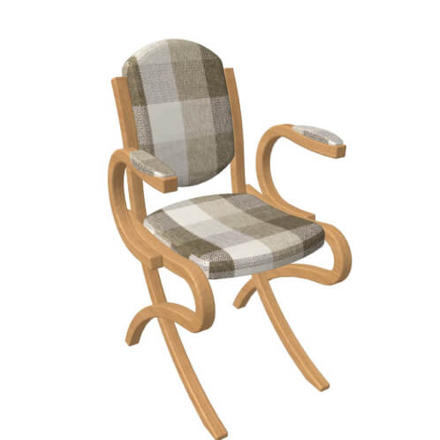 ABRA low chair with armrests