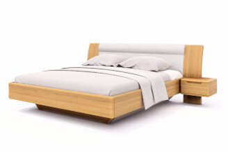 Levitujúca posteľ FLABO čalúnené čelo