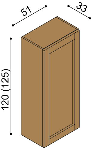 Bookcase DALILA 1 IK1D without plinth